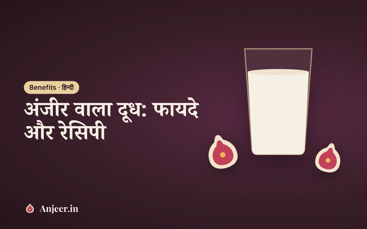 अंजीर वाला दूध: फायदे, बनाने का तरीका और पीने का सही समय
